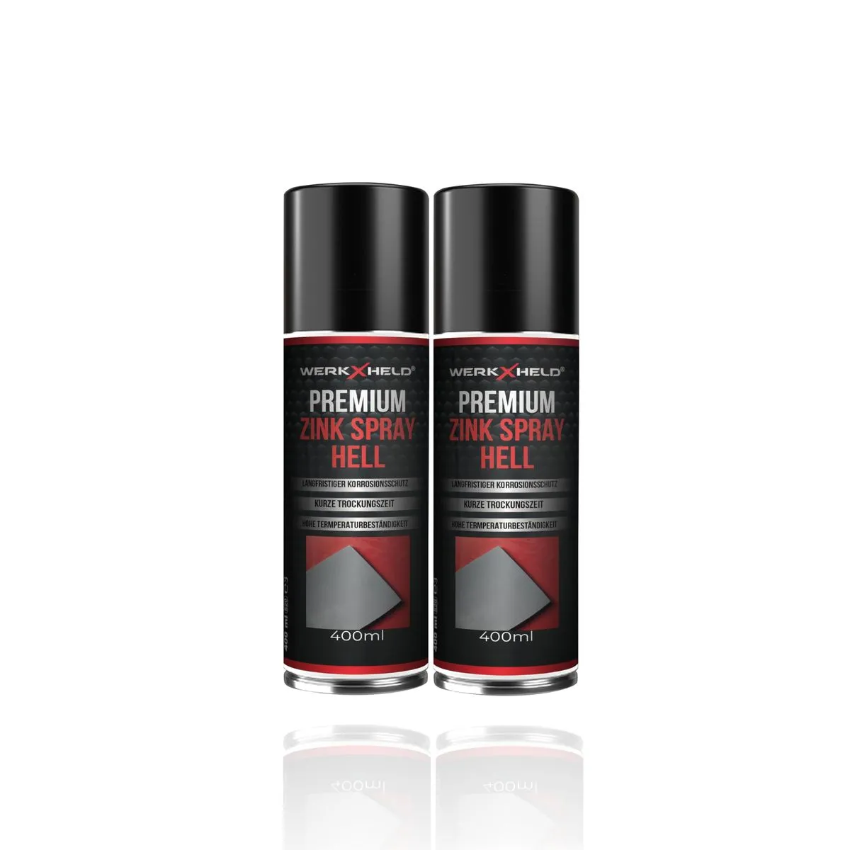 WerkXheld Zinkspray hell 400ml – Zinkspray-Hell Aluminium / Hellgrau