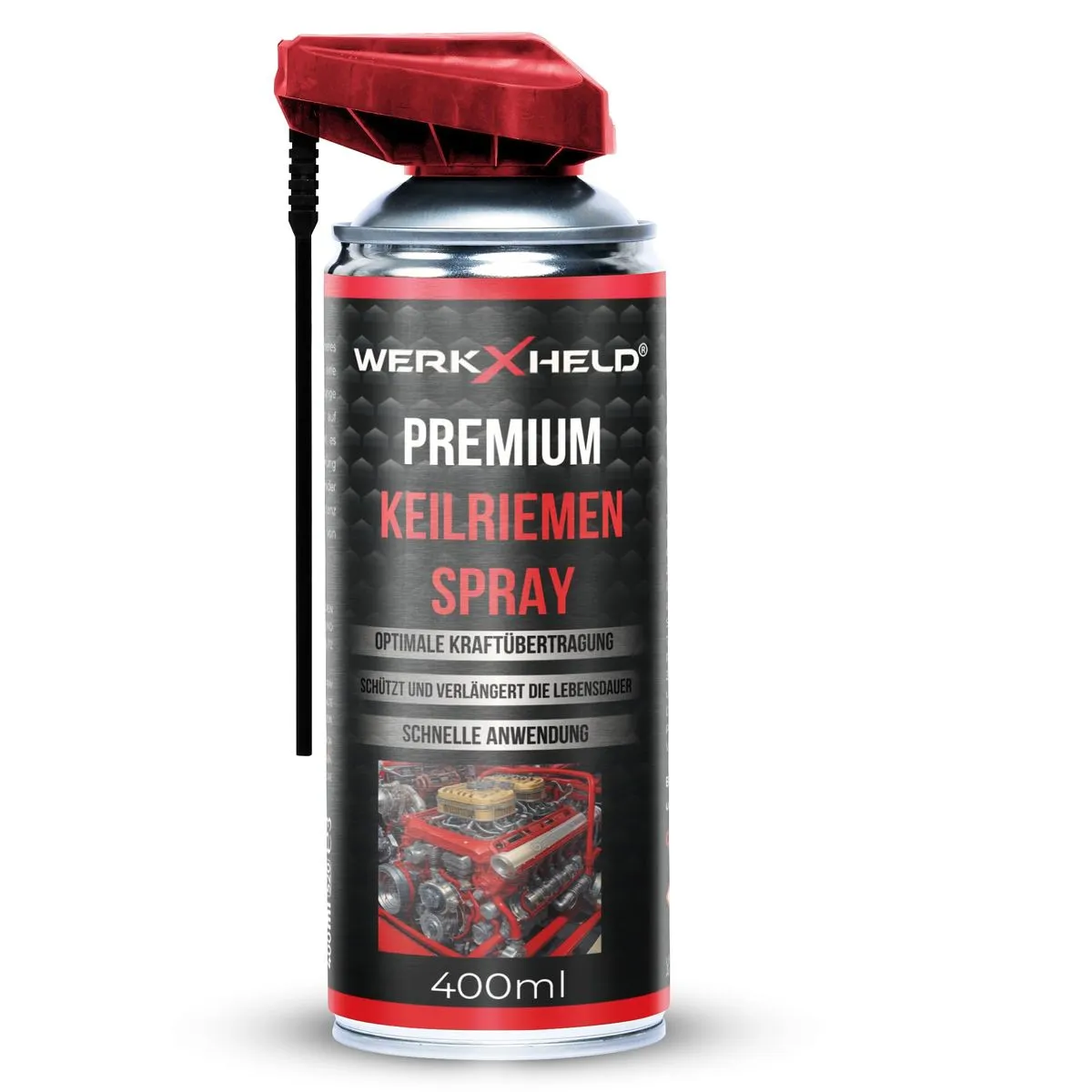 WerkXheld Keilriemenspray 400ml – Riemenspray gegen Quietschen für Auto & Industrie