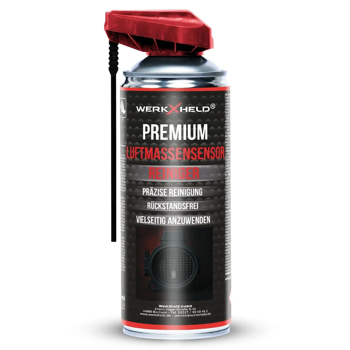 WerkXheld Luftmassenmesser-Reiniger 400ml – LMM Sensor Reiniger, rückstandsfrei – 400 ml