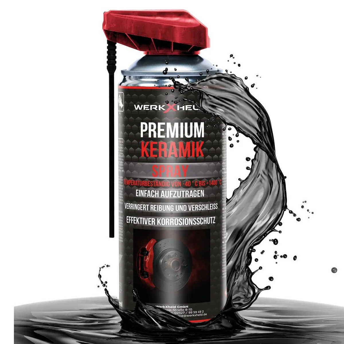 WerkXheld Keramikpaste Spray 400ml – Anti-Quietsch Bremsenpaste, hitzebeständig