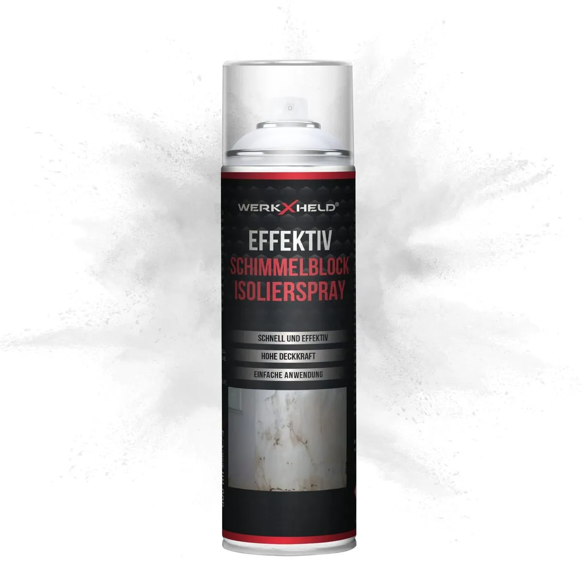 WerkXheld Schimmelfarbe weiß 500ml – Anti-Schimmel Isolierfarbe für Innenräume
