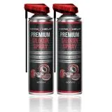 WerkXheld Silikonspray Gleitspray – Schmieröl & Trennmittel für Gummi, Dichtungen & Metall – 2× 400 ml