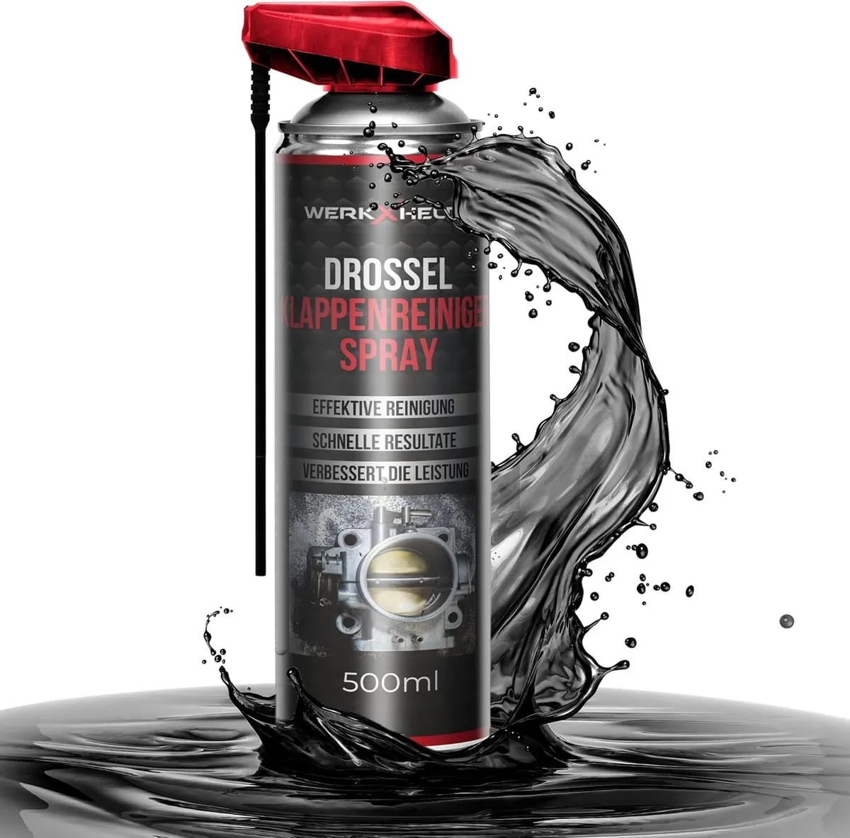 WerkXheld Drosselklappenreiniger Diesel 500ml – AGR-, Vergaser- & Ansaugsystemreiniger für Diesel & Benzin – 500 ml
